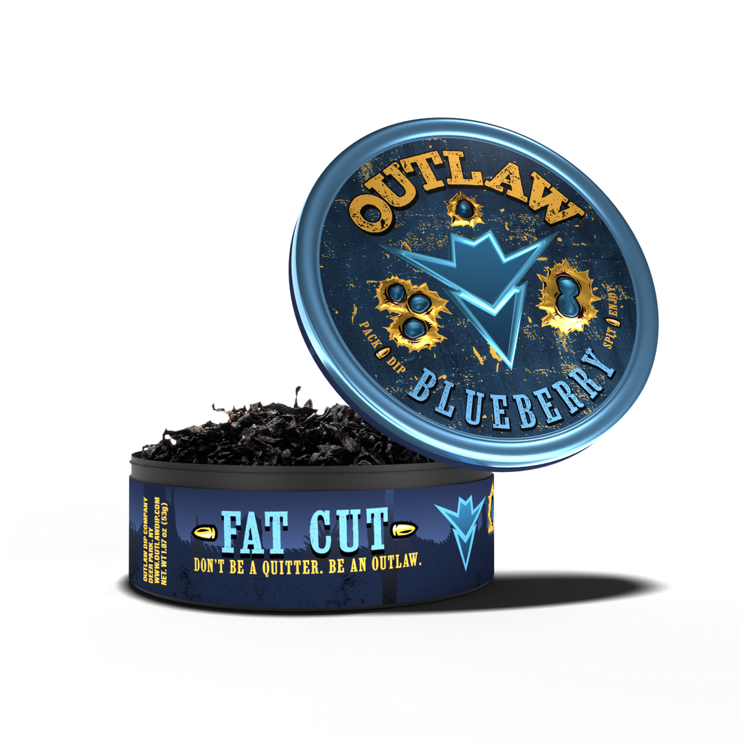 Blueberry FAT Cut Dip - Dipping Tobacco Alternative – Outlaw Dip ...