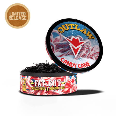 Outlaw Candy Cane tobacco-free product packaging with 'Limited Release' label.