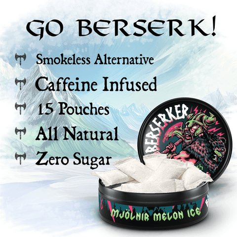 Berserker Mjölnir Melon Ice Pouches - 5 Can Roll