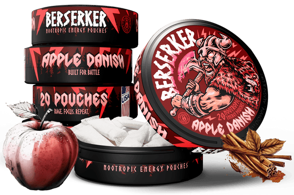 Berserker Apple Danish Caffeine Pouches - Zyn Alternative – Outlaw