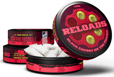 Reloads Black Cherry on the Prairie Pouches - Outlaw Dip Company Inc.