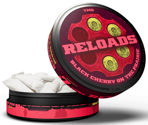 Reloads Black Cherry on the Prairie Pouches - Single - Outlaw Dip Company Inc.