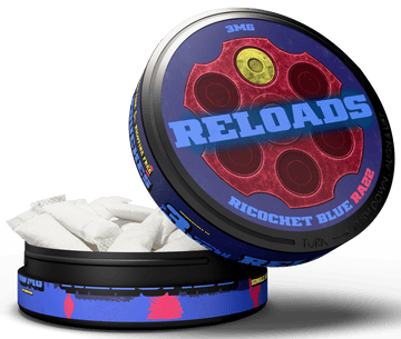 Reloads Ricochet Blue Razz Pouches
