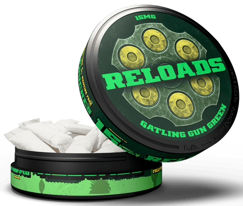 Reloads Gatling Gun Wintergreen Pouches - Single - Outlaw Dip Company Inc.