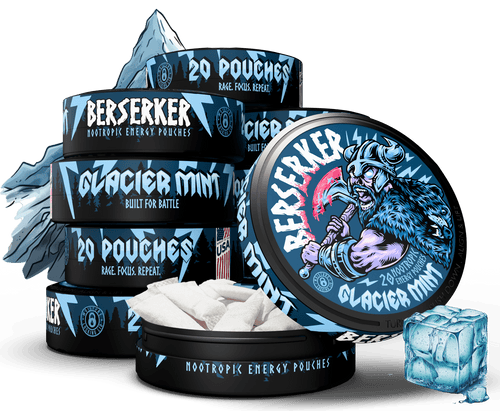 Berserker Glacier Mint Caffeine Pouches - Zyn Alternative – Outlaw