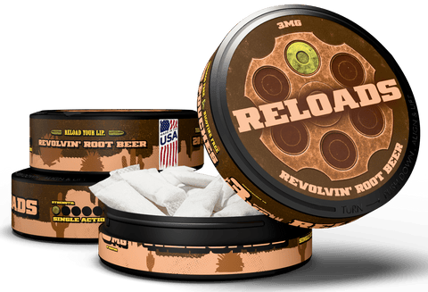 Reloads Revolvin' Root Beer Pouches - Outlaw Dip Company Inc.