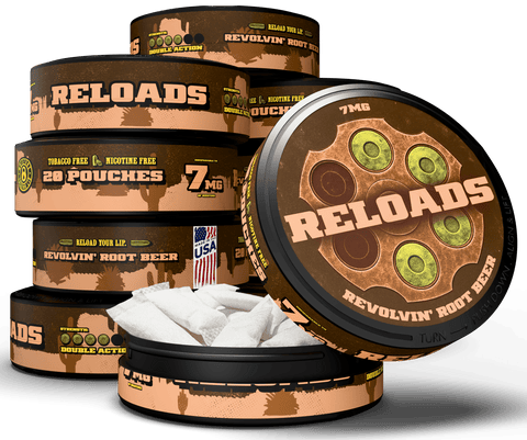 Reloads Revolvin' Root Beer Pouches - Outlaw Dip Company Inc.