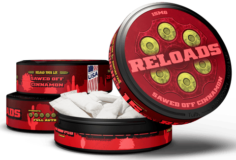 Reloads Sawed-Off Cinnamon Pouches - Outlaw Dip Company Inc.
