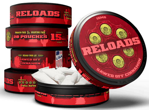 Reloads Sawed-Off Cinnamon Pouches - Outlaw Dip Company Inc.