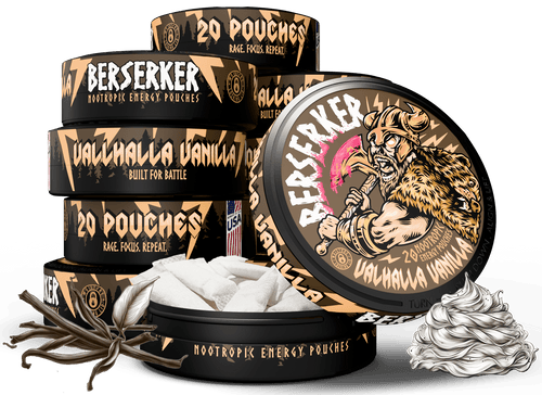 Berserker Valhalla Vanilla Caffeine Pouches - Zyn Alternative