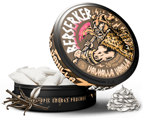 Berserker Valhalla Vanilla Caffeine Pouches - Zyn Alternative