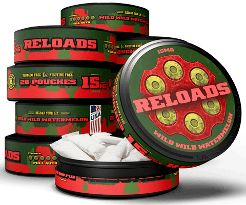 Reloads Wild Wild Watermelon Pouches - Outlaw Dip Company Inc.
