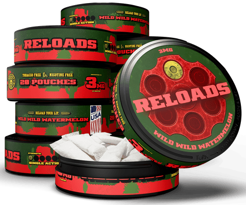 Reloads Wild Wild Watermelon Pouches - Outlaw Dip Company Inc.