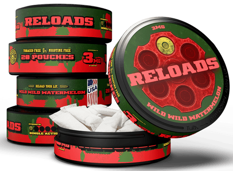 Reloads Wild Wild Watermelon Pouches - Outlaw Dip Company Inc.