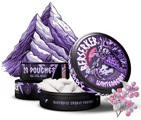 Berserker Winterberry Caffeine Pouches - Zyn Alternative – Outlaw Berserker Winterberry Caffeine Pouches - Zyn Alternative – Outlaw
