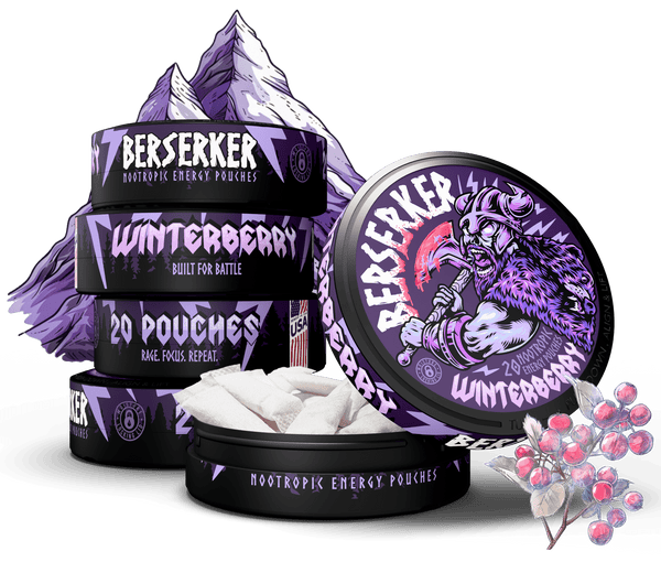 Berserker Winterberry Caffeine Pouches - Zyn Alternative – Outlaw