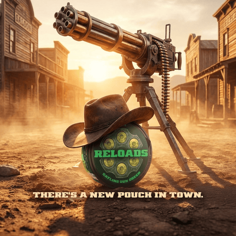 Reloads Gatling Gun Wintergreen Pouches - Outlaw Dip Company Inc.