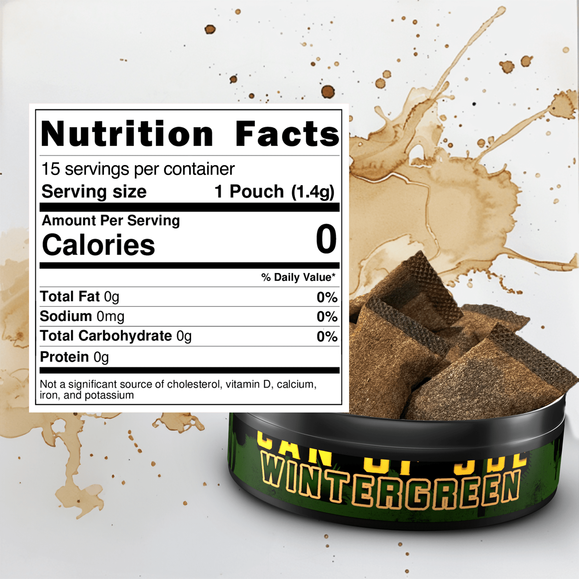 Wintergreen Coffee Dip Pouches Coffee Pouches with a Caffeine Kick