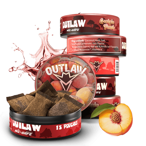 Outlaw Georgia Peach Pouches - 6 Pack