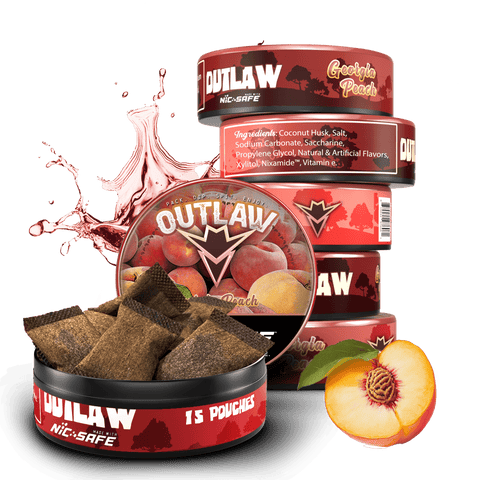 Outlaw Georgia Peach Pouches - 6 Pack