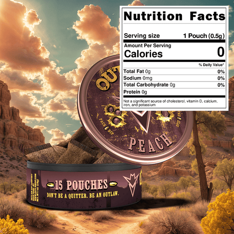 Outlaw Georgia Peach Pouches - 6 Pack