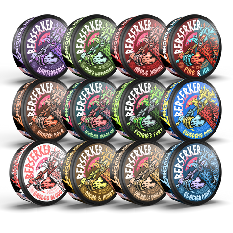 Berserker Caffeine Pouches - Sampler 12 Pack - Outlaw Dip Company Inc.