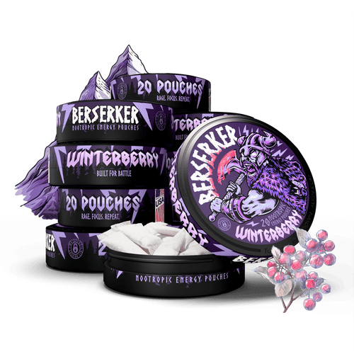 Berserker Winterberry Caffeine Pouches - Zyn Alternative – Outlaw