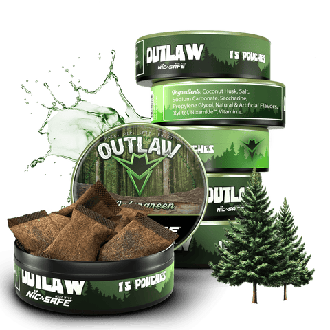 Outlaw Wintergreen Pouches - 6 Pack