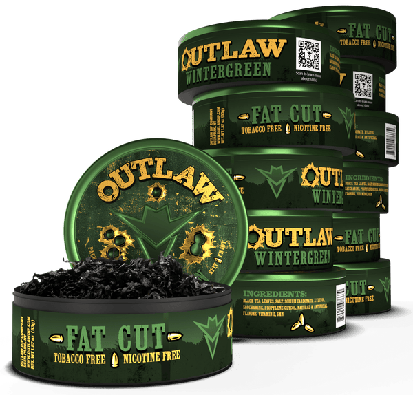 grizzly tobacco dip Outlaw Wintergreen Fat Cut