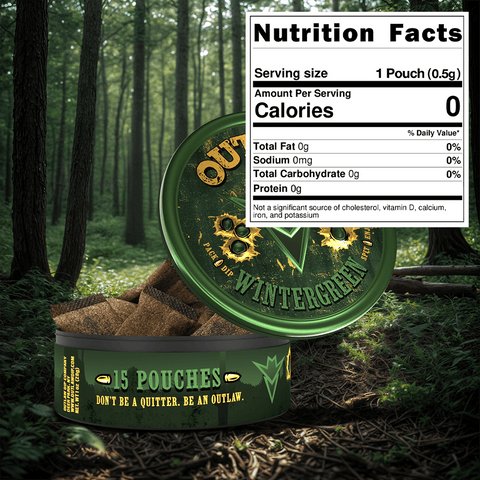 Outlaw Wintergreen Pouches - 6 Pack