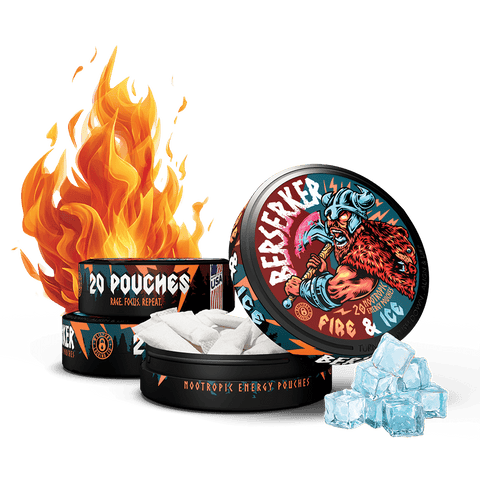 Berserker Caffeine Pouches - Fire & Ice - Outlaw Dip Company Inc.