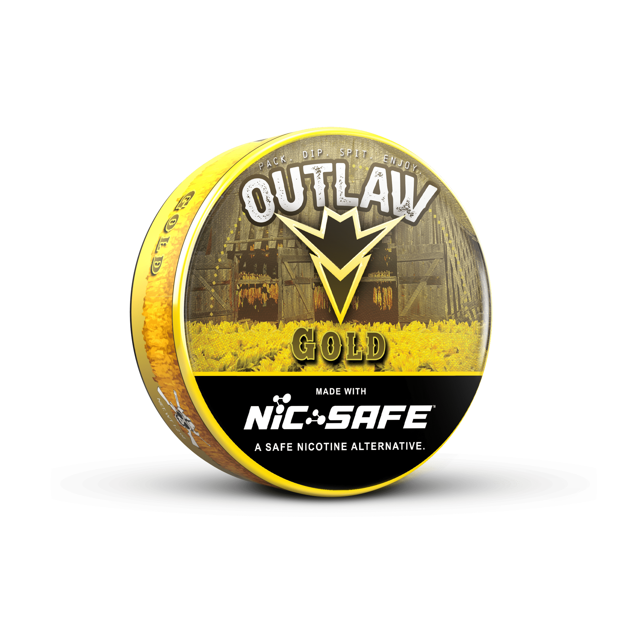 Outlaw Gold Fat Cut Dip - Tobacco and Nicotine Free Chew – Outlaw Dip ...